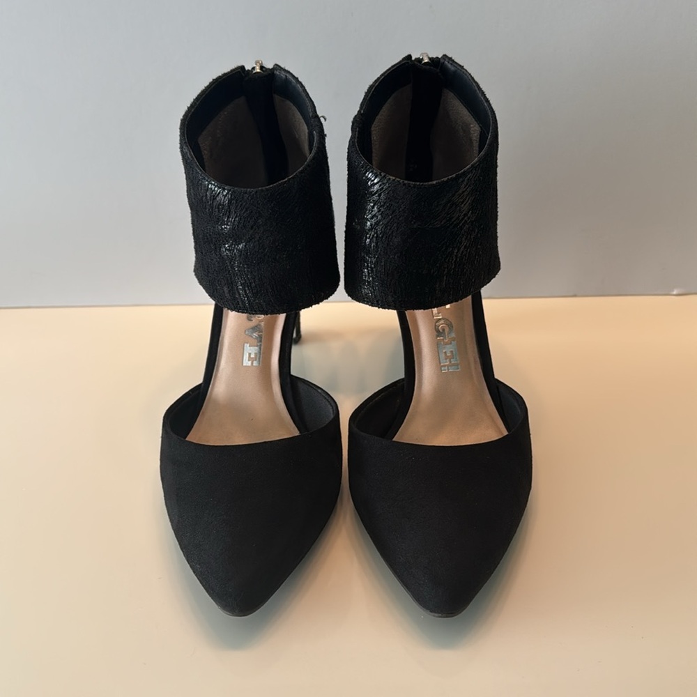 Black Suede heels.